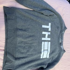 dark gray tommy hilfiger sweatshirt
